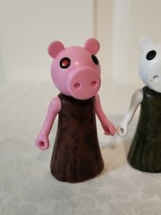 Lot Of 4 Roblox Piggy Figures – Blue Clown, Pink, Gray and White Piggy