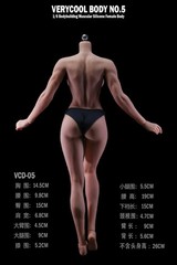 VERYCOOL VCD-05B 1/6 Female Muscular Physique Natural Skin Platinum Silicone Bod