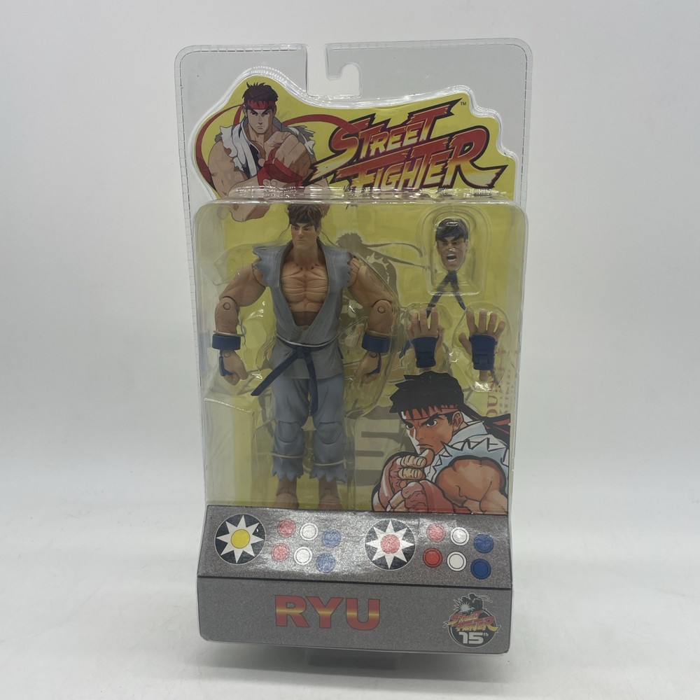 SOTA Toys Street Fighter Round Series 1 Ryu Grey Gi Action Figure NEW 2004