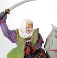 Japanese Samurai Figure Set 4pc Sengoku Warlords Nobunaga Shingen Kenshin Toy