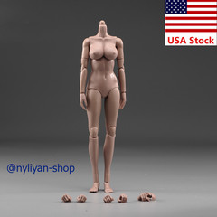 1/6 Female Suntan Super Huge Chest Flexible Girl Body 12”Figure Model Toy