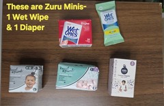 1/6 SCALE Mini Nursery Decor, Blanket, Teddy Bear, Diapers, Wipes, Announcements