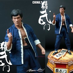CHINA.X-H Kung Fu Master LEE 81th Tribute Statue Fist of Fury 1/6 Resin Model