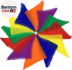 Dance Scarves Music Scarves for Children Movement and Juggling 12Pcs