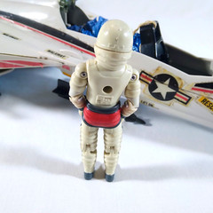 Vintage 1983 GI Joe Skystriker XP14F Combat Jet Ace Figure Helmet Parachute ARAH