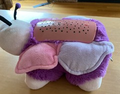 Dream Lites Pillow Pets Butterfly Pink Purple Light-Up Nightlight Stars Pattern
