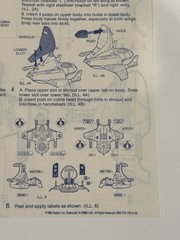 VINTAGE GI JOE AIR CHARIOT BLUEPRINTS ARAH