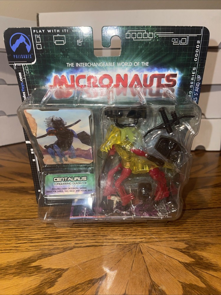 Palisades Micronauts Centaurus Gladiator Yellow Red LIMITED 2003 RARE NEW