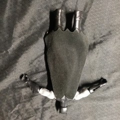 batman action figure plastic fabric gray black yellow suit cape