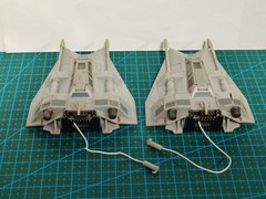 2 PCS STAR WARS Micro Galaxy Squadron SNOWSPEEDER W RARE CHASE LOOSE.