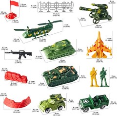 Military Toy Soldiers and Accessories Set – Perfect for Boys’ Birthday Surprises