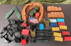 Vintage 1983 Galoob A-Team COMBAT HEADQUARTERS Playset Parts Lot Remco KO’s