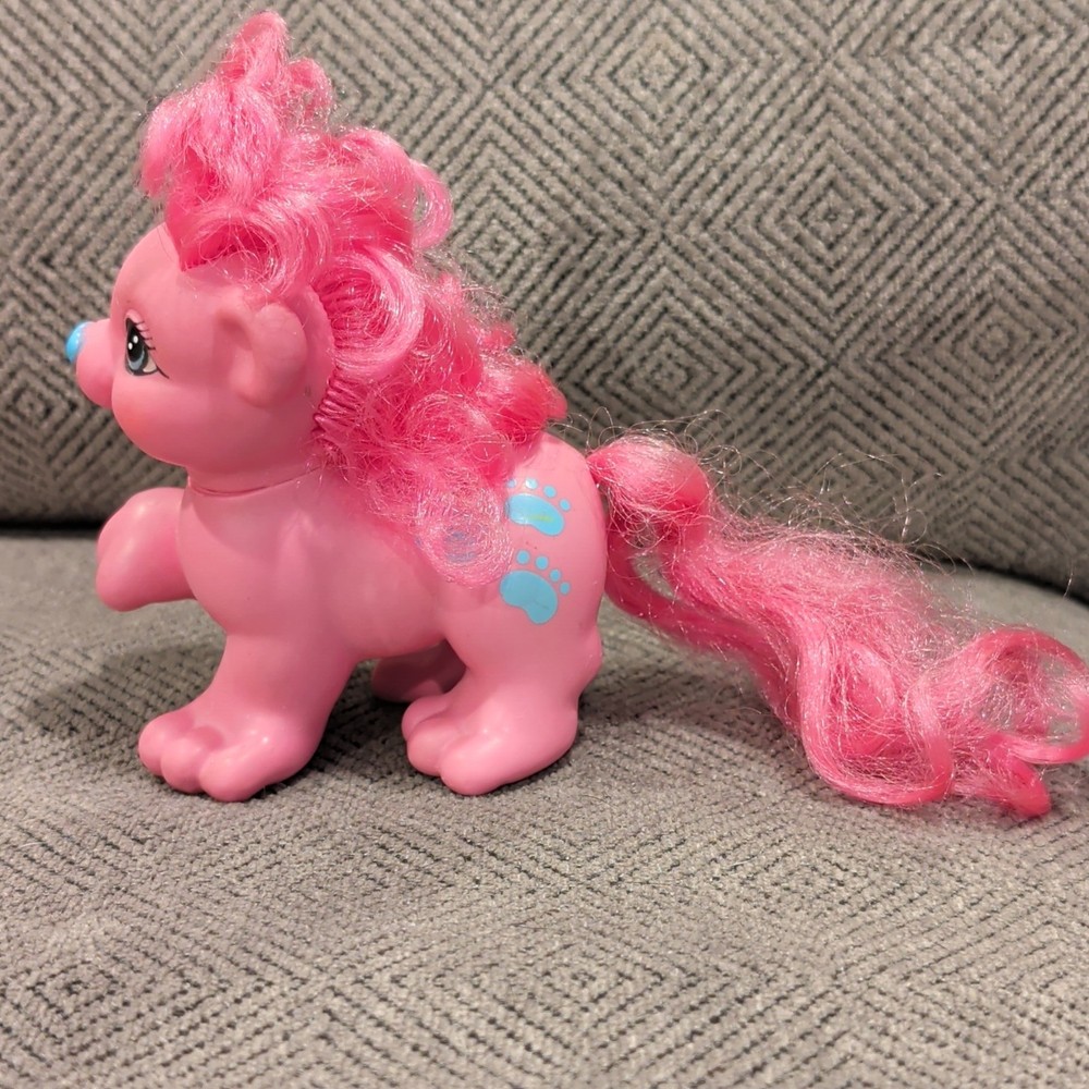 Hasbro My Little Pony LivelLion Figure Pink/Blue Plastic 1987 G1 Kingsley