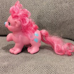 Hasbro My Little Pony LivelLion Figure Pink/Blue Plastic 1987 G1 Kingsley