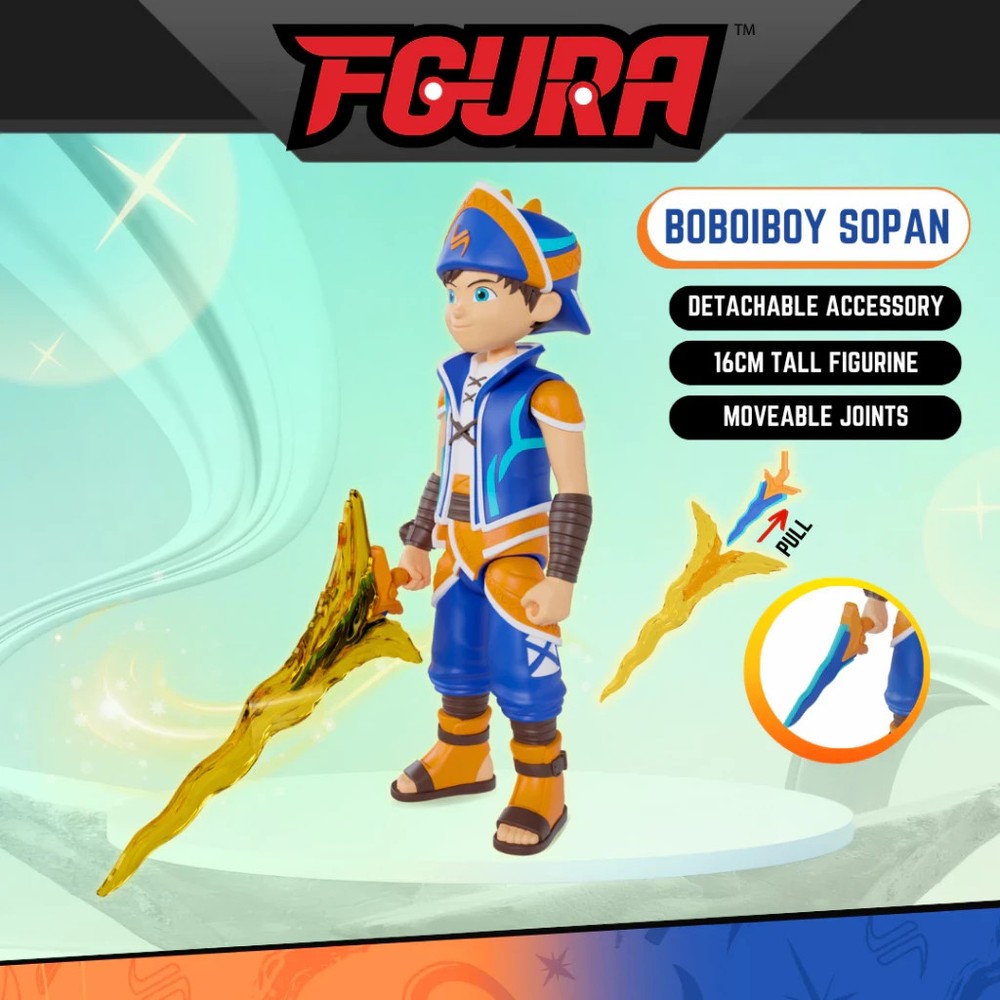 BoBoiBoy FGURA Action Figure SOPAN Gentar Frostfire Beliung Standart & Adu Du