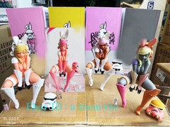 New Coolrain Labo Rabbit Trooper Pure White Dark Grey Pink Red Model Toy Figure