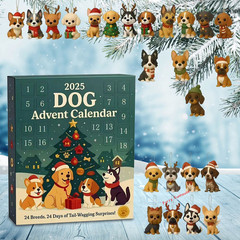 Dog 24 Days Christmas Countdown Calendar Christmas Advent Ca