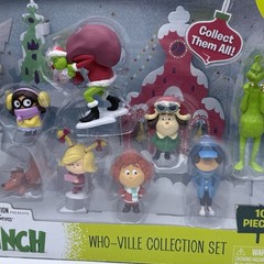 Dr Seuss The Grinch Who-Ville Collection Set 10 Piece Figures 2018 Action Figure
