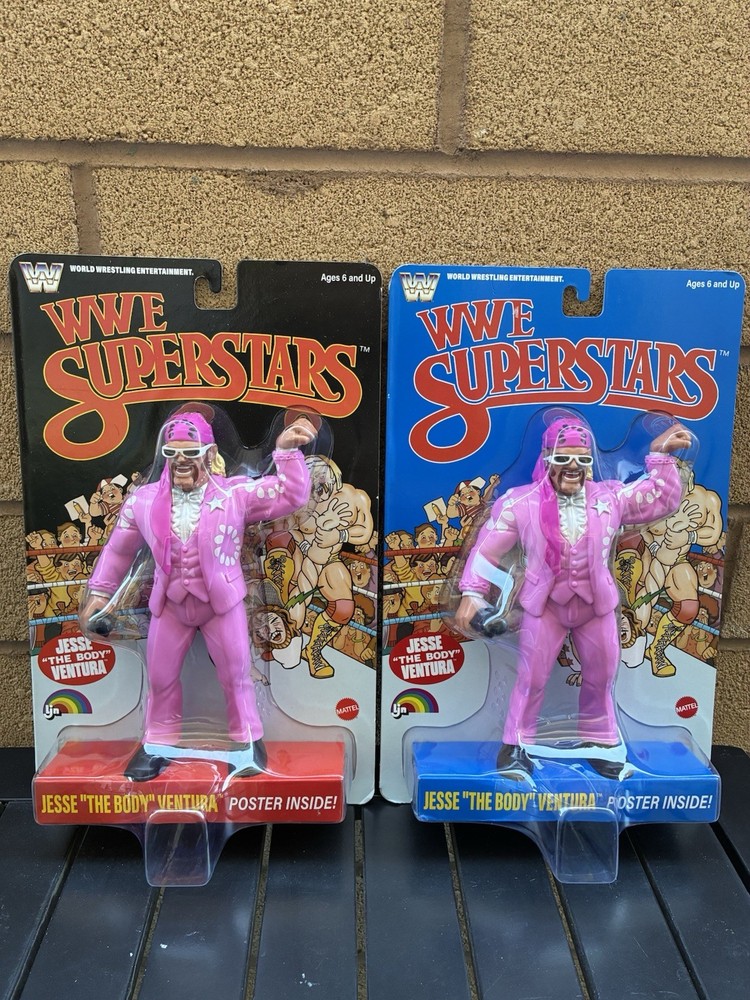 LJN WWE Jesse Body Ventura Black Card Chase MOC And Blue Target Exclusive Mattel