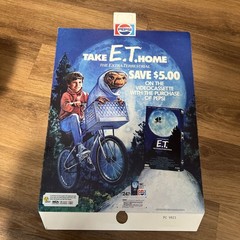 E.T. PEPSI VHS bottle display advertising giveaway extra terrestrial 80s RARE