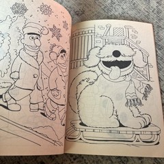 Vintage Sesame Street Christmas Coloring Book 1985 Rare Honkers Sherlock Hemlock