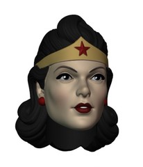 Vintage Amazon Lady Custom Action Figure Head 1:9 or 1:6 Mego
