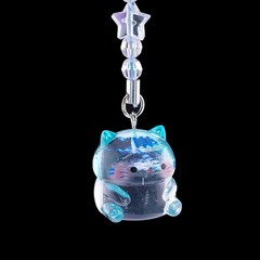 Cute Cat Beaded Charm Gashapon Keychain Japan 1 Random Collecible Figure