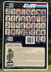 Vintage 1985 G.I. Joe FOOTLOOSE v1 Full UNCUT Peach File Card Back GI GIJoe ARAH