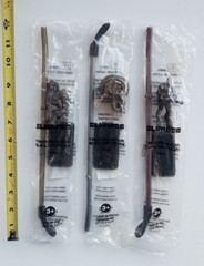 3 Diff 7-11 TERMINATOR SALVATION 2009 Slurpee Spoon Straw w/ Detachable Figures