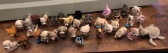 Kitty Puppy Zoo In My Pocket Assorted 34 Flocked Figures Used