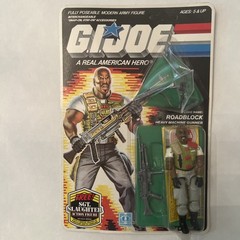 GI Joe ARAH Action Figure – ROADBLOCK – 1985 – Carded Unpunched Original