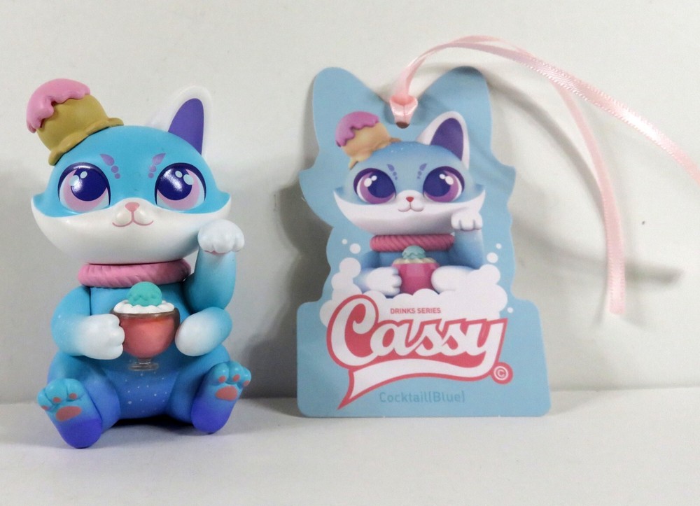 Moetch Cassy Cat Drink Series Mini Figure Cocktail Blue NEW