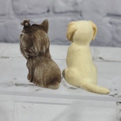 Mini Puppy Dogs Flocked Figures Lot of 5 Some Puppy in My Pocket