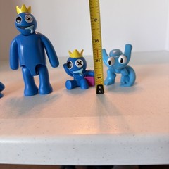 Rainbow Friends Phatmojo Figures Lot Of 5 Blue Cyan Red