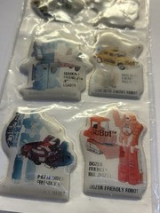 Vintage 1984 Go Bots puffy Change Action Flicker Stickers Lenticular NOS