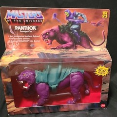 PANTHOR SAVAGE CAT MASTERS OF THE UNIVERSE RETRO ACTION FIGURE MATTEL MOTU
