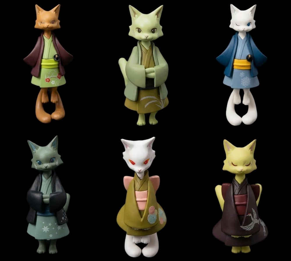 Blind Box Gacha Nekomata Cat Yokai Ghost Mini Figure 1 Random Japanese Toy