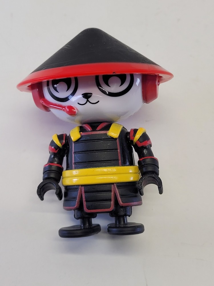 Ryan’s World Samurai Panda Action Figure Bonkers Toy 3″ Hat Armor Black Red