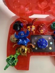 Lot of 14 Vintage Bakugan Figures in Carry Case Used and Played with Toys