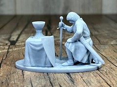 Action Figure Templar Knight with the grail Collectible Miniature 60mm