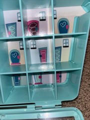 Disney Doorables Series 5 Blue Aqua Collector Case Display Pink Glitter Handle