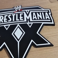 WWE Mattel WrestleMania XX 20 2004 8 X 7.5 Inch Logo Accessory