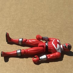 Red Power Ranger 2009 Bandai 6” Action Figure Poseable No Accessories