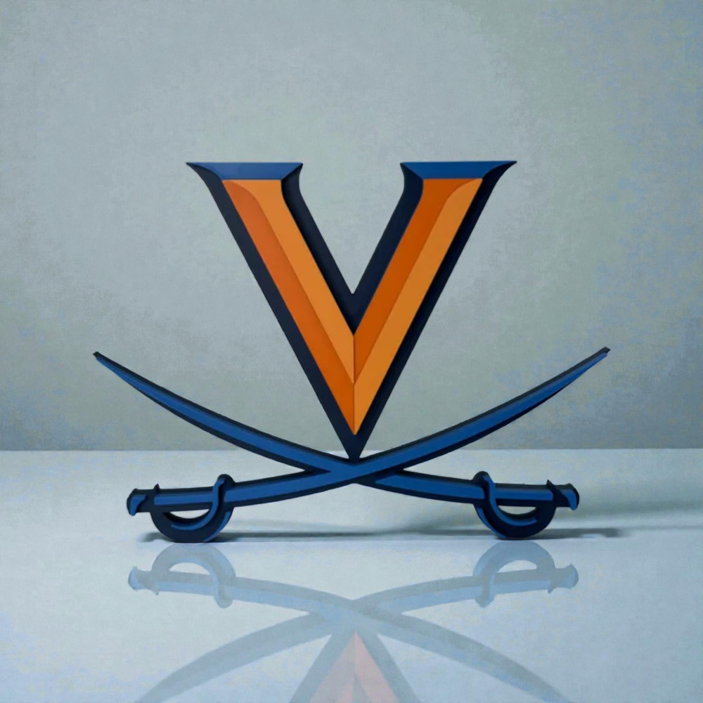 3d Printed Virginia Cavaliers Decorative Logo Sign – College Sports Fan Art
