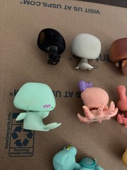 Lot of 10 vintage Littlest Pet Shop Animals – Seal octopus frog turtle penguin