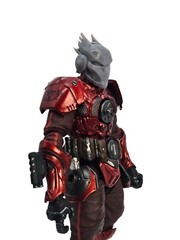 Custom 3d Printed Raptorian Headsculpt For Mythic Cosmic Legions or 1/12 Scale