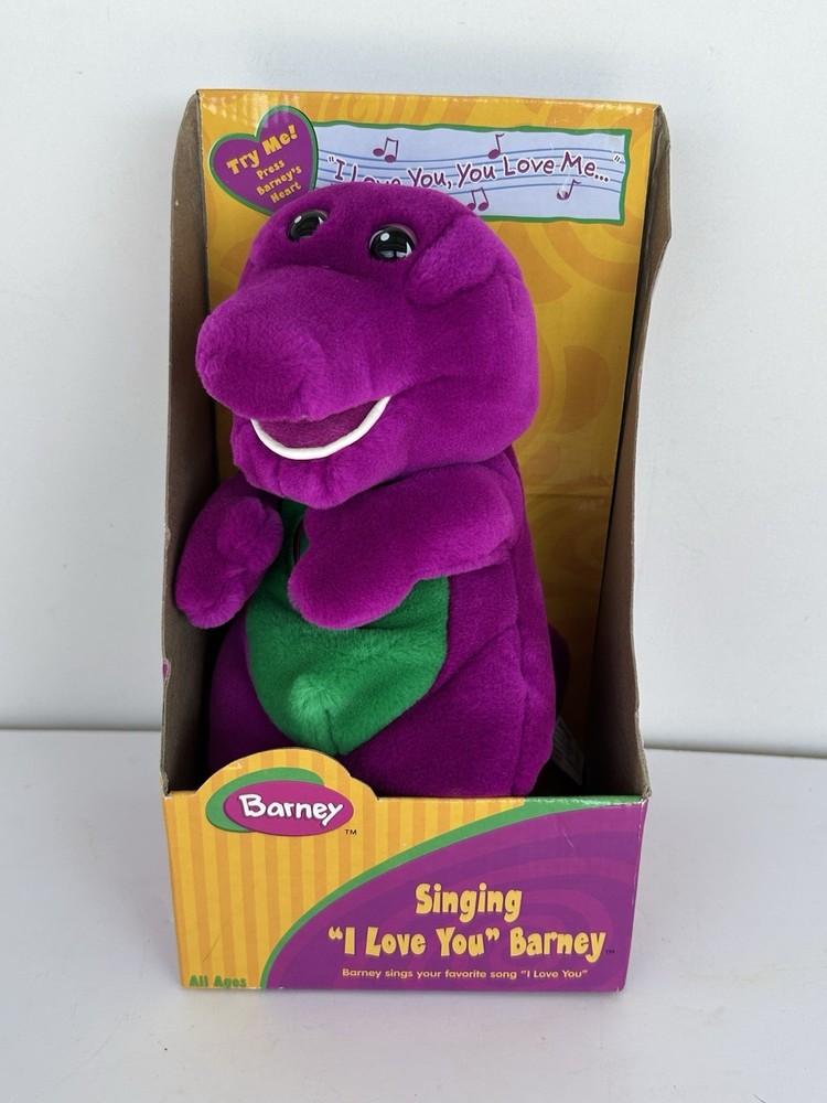 2002 Barney Singing I Love You Plush HTF New HIT Toy Vintage