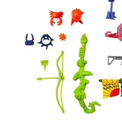 TMNT Playmates Mixed Toy Parts Lot Technodrome Pogocopter Parachute Weapons READ