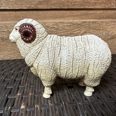 4.5” PVC Figure Male Ram Spiral Horns Textured