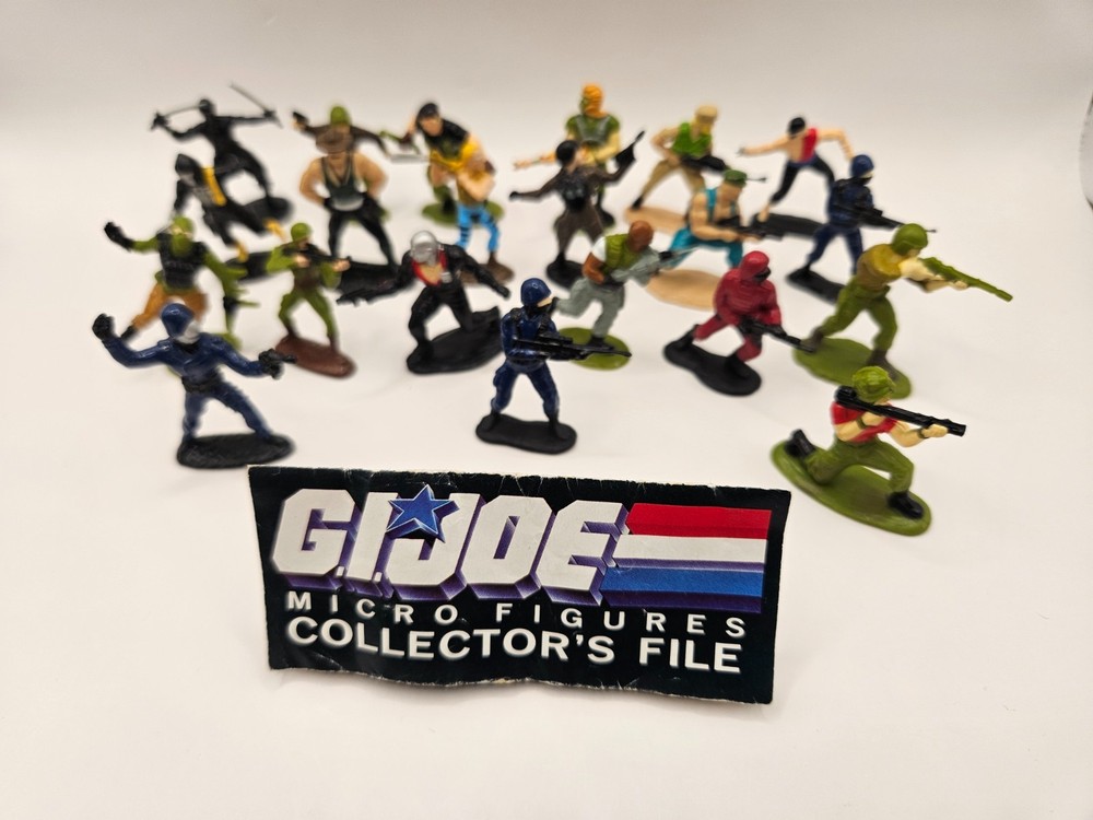 GI Joe 1989 Micro Figure Complete Set +1 with Collectors File NM Adult Owned